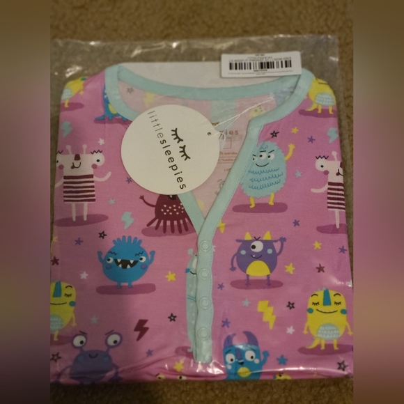NWT Little Sleepies Monster Mayhem Top - Picture 2 of 2